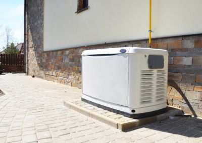 Residential Backup Generator in Backyard